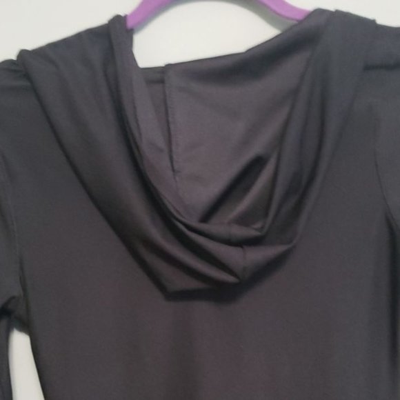 VOGO Athletica Black and Pink Athletic Jacket with Hood - Picture 5 of 5